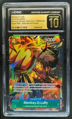 2025 One Piece The Best Vol. 2 Monkey D. Luffy Promo Alt Art #PRB02-005 CGC 10 - Image 1