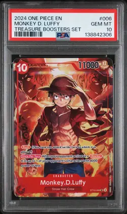 2024 ONE PIECE PROMOS TREASURE BOOSTERS SET #006 MONKEY D. LUFFY PSA 10 - Image 1