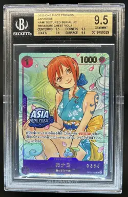 2025 One Piece JP Treasure Chest V1 Nami Textured Serialized #OP05-062 BGS 9.5 - Image 1