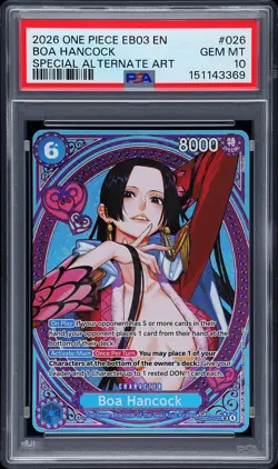 2026 ONE PIECE EB03-ONE PIECE HEROINES EDITION SPECIAL AA BOA HANCOCK PSA 10 - Image 1