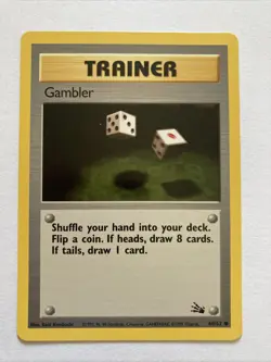 GAMBLER - 60/62 - Fossil - Pokemon Card - LP - Image 1