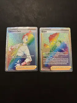 Pokemon TCG: SWSH 2 Card Full Art Rainbow Trainer Lot - Image 2