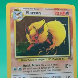Flareon 3/64 Jungle Unlimited Holo Pokemon Card - Image 3