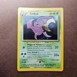 Crobat 4/64 w/ Double Holo Error - Pokemon Neo Revelation Rare Card - LP - Image 1