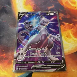 SWSH: Sword & Shield Promo Card #SWSH229 Mewtwo V Pokemon Full Art - Image 1