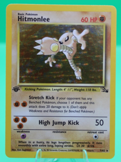 Pokemon Tcg WotC 1st Edition Fossil Rare Holo Hitmonlee 7/62 Foil Card - NM - Image 1