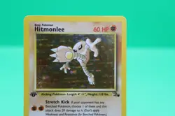 Pokemon Tcg WotC 1st Edition Fossil Rare Holo Hitmonlee 7/62 Foil Card - NM - Image 2