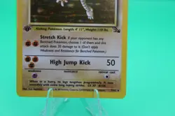 Pokemon Tcg WotC 1st Edition Fossil Rare Holo Hitmonlee 7/62 Foil Card - NM - Image 4