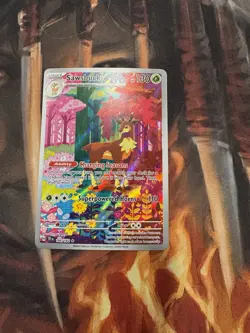 Pokemon Temporal Forces Sawsbuck Illustration Card 166/162 - Image 1