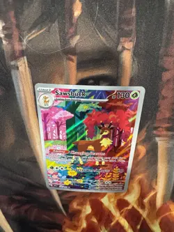 Pokemon Temporal Forces Sawsbuck Illustration Card 166/162 - Image 4