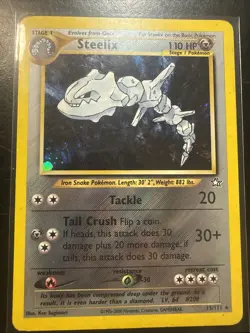 Steelix Holo Rare Neo Genesis 2000 Pokemon Card 15/111 np - Image 1
