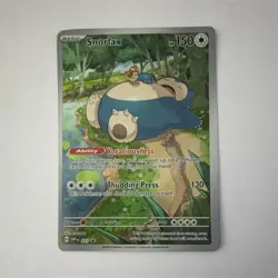 Pokemon Snorlax Holo Promo 150 HP Card 057 SVP Scarlet & Violet Thudding Press - Image 1