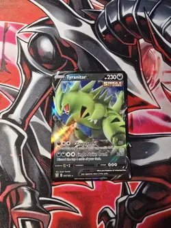 Pokemon TCG Tyranitar v Full Art Holo Rare Alternate Card 097/163 NM - Image 1