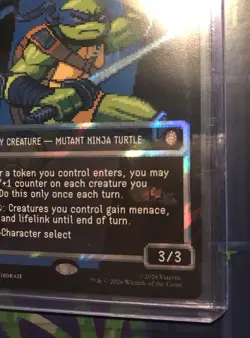 MTG Leonardo, the Balance 0083 Borderless Surge Pixel Foil TMT TMNT in Hand - Image 3