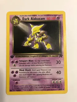 Dark Alakazam - 18/82 - Rare 1st Edition - Non Holo - Team Rocket Pokemon Card - Image 1