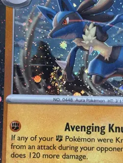 Lucario 114/198 SV1 Base Set Stamped w/ SWIRL Cosmos Holo Promo Pokemon NM - Image 4