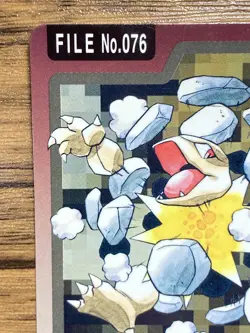 Pokemon Carddass Card Golem File No.76 Bandai Pocket Monsters 1997 - Image 5