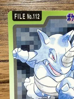 Pokemon Carddass Card Rhydon File No.112 Bandai Pocket Monsters 1997 Japan - Image 3