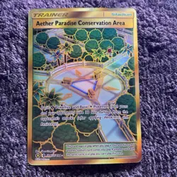 Pokemon Hidden Fates: Aether Paradise Conservation Area GOLD SV87/SV94 NM/M - Image 1
