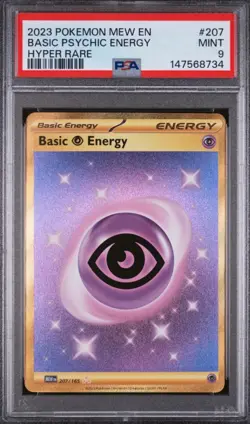 2023 Pokemon 151 Hyper Rare 207/165 Basic Psychic Energy PSA 9 MINT - Image 1