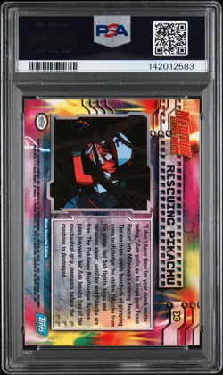 1999 TOPPS POKEMON THE MOVIE RESCUING PIKACHU #30 MOVIE EDITION PSA 8 - Image 2