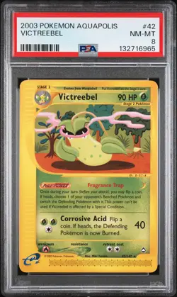 2003 POKEMON AQUAPOLIS #42 VICTREEBEL PSA 8 - Image 1