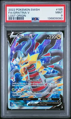 2022 POKEMON SWORD & SHIELD LOST ORIGIN #185 FULL ART/GIRATINA V PSA 9 - Image 1