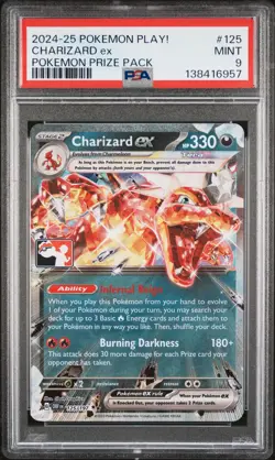 2024-2025 POKEMON PLAY! POKEMON PRIZE PACK #125 CHARIZARD EX PSA 9 - Image 1