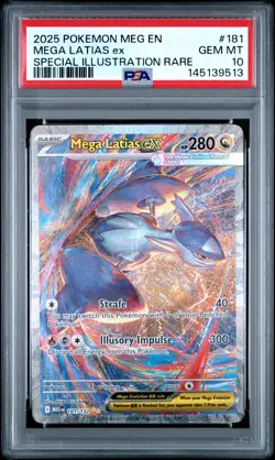 2025 POKEMON MEGA EVOLUTION SPECIAL ILLUSTRATION RARE #181 MEGA LATIAS EX PSA 10 - Image 1