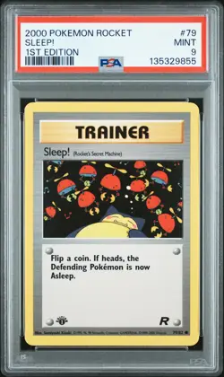 2000 POKEMON ROCKET 1ST EDITION #79 SLEEP! PSA 9 - Image 1