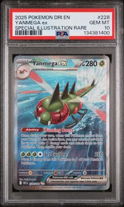 PSA 10 Pokemon Destined Rivals SIR Yanmega EX 228/182 GEM MINT - Image 1