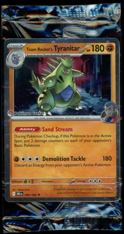 Pokemon Center Stamp Team Rocket's Tyranitar Promo Destined 096/182 Sealed - Image 1