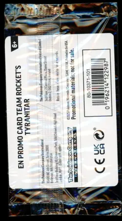 Pokemon Center Stamp Team Rocket's Tyranitar Promo Destined 096/182 Sealed - Image 2