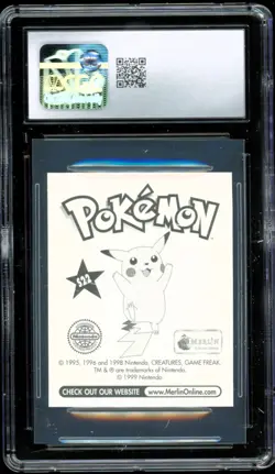 1998 Topps Pokemon Merlin Stickers SPECIAL GLITTER #S22 Snorlax ~ CGC 10 GEM - Image 2