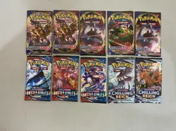 Lot of 10 Pokemon Sword & Shield Booster Packs Base Battle Styles Chilling Reign - Image 1