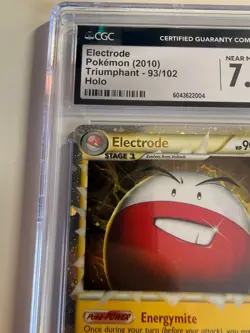2010 Pokemon Triumphant #93 Electrode Holo CGC 7.5 Near Mint PLUS - Image 2