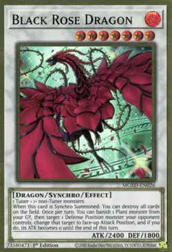 BLACK ROSE DRAGON MGED-EN026 1ST ED MAXIMUM GOLD EL DORADO YUGIOH (ALT, NM) - Image 1