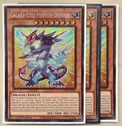 3x Galaxy-Eyes Photon Dragon 1st Edition Secret Rare BLMM-EN007 Yu-Gi-Oh! - Image 1