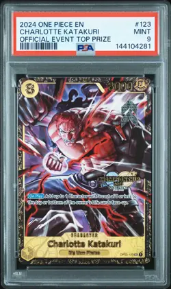 ONE PIECE 2024 CHARLOTTE KATAKURI OFFICIAL EVENT TOP PRIZE PROMOS #123 PSA 9 - Image 1