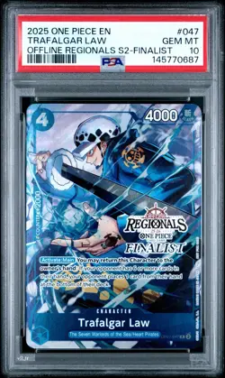 ONE PIECE 2025 TRAFALGAR LAW S2-FINALIST OFFLINE REGS. PCK 2025 S2 #047 PSA 10 - Image 1