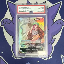 Namco Jewelry Bonney Alternate Art Leader Foil OP07-019 PSA 10 - Image 1