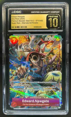 2025 One Piece Premium Vol 2 Edward Newgate Super Rare Alt Art #ST15-002 CGC 10 - Image 1