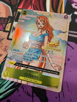 One Piece TCG O-Nami Nami OP06-101 25-26 Championship Promo English w Free Gift - Image 3