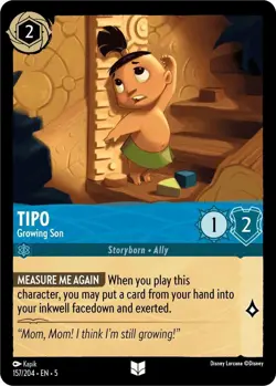Disney Lorcana TCG - Shimmering Skies - Tipo - Growing Son 157/204 - Image 1