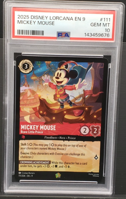 Disney Lorcana Mickey Mouse Brave Little Prince Legendary 111/204 Grade 10 - Image 4