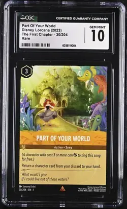 Disney Lorcana The First Chapter 30/204 Part Of Your World CGC 10 - Image 1