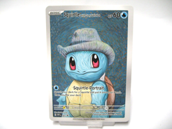 Pokemon × Van Gogh Squirtle with Grey Felt Hat | CUSTOM MADE CARD - Image 1