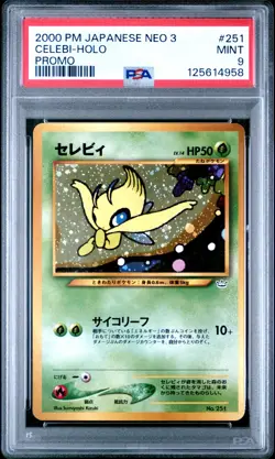 Pokemon Card Celebi No. 251 Holo Neo Premium File Promo 2000 PSA 9 MINT - Image 1