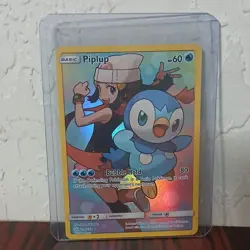 Pokemon Piplup Secret Rare 239/236 Sm-Cosmic Eclipse Full Art Holo Card - Image 1