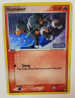 Houndour Unseen Forces Reverse Holo Card 60/115 Pokemon 2005 - Image 1